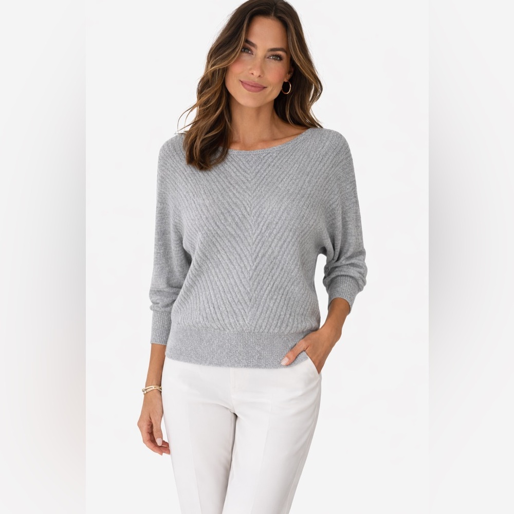 XS like new White House black market silver metallic sweater
